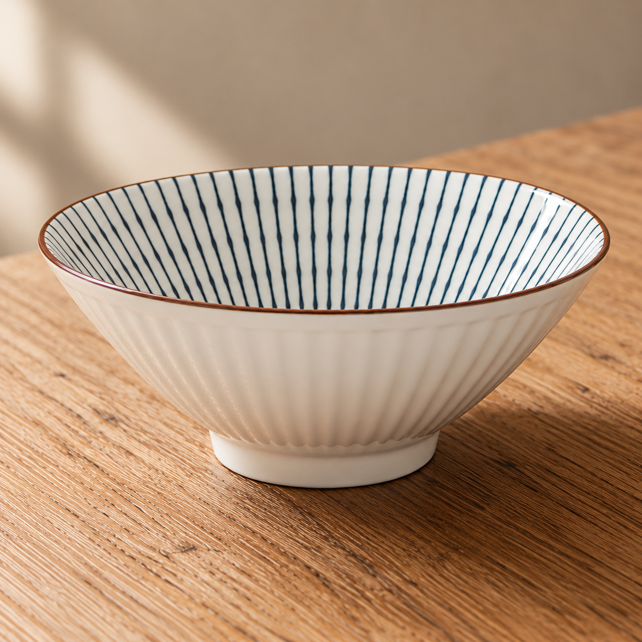 Ceramic bowl for serving rice and side dishes