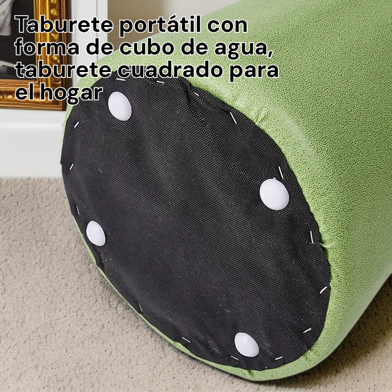 Taburete multifuncional portátil para sala y dormitorio, banco bajo cuadrado, banquito para zapatos