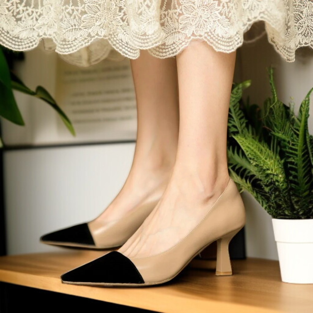 여성 통근 스틸레토 힐 스틸레토 단화 펌프스 섹시 가죽 단화