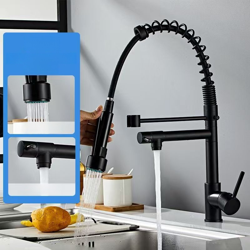 Robinet de cuisine à ressort pivotant