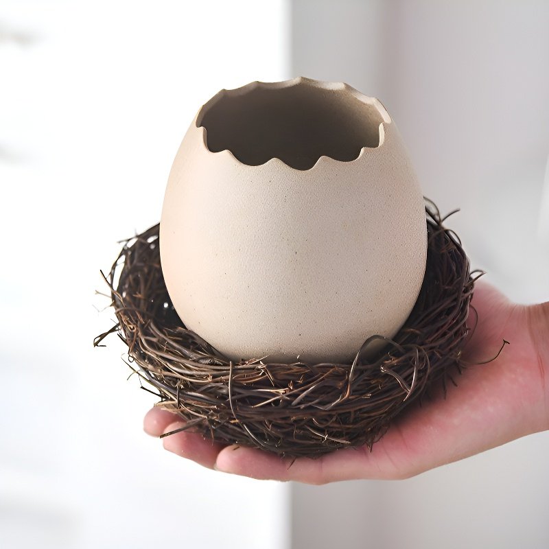 จานเปลือกไข่ลายเถาวัลย์ สำหรับอาหารหลากหลาย