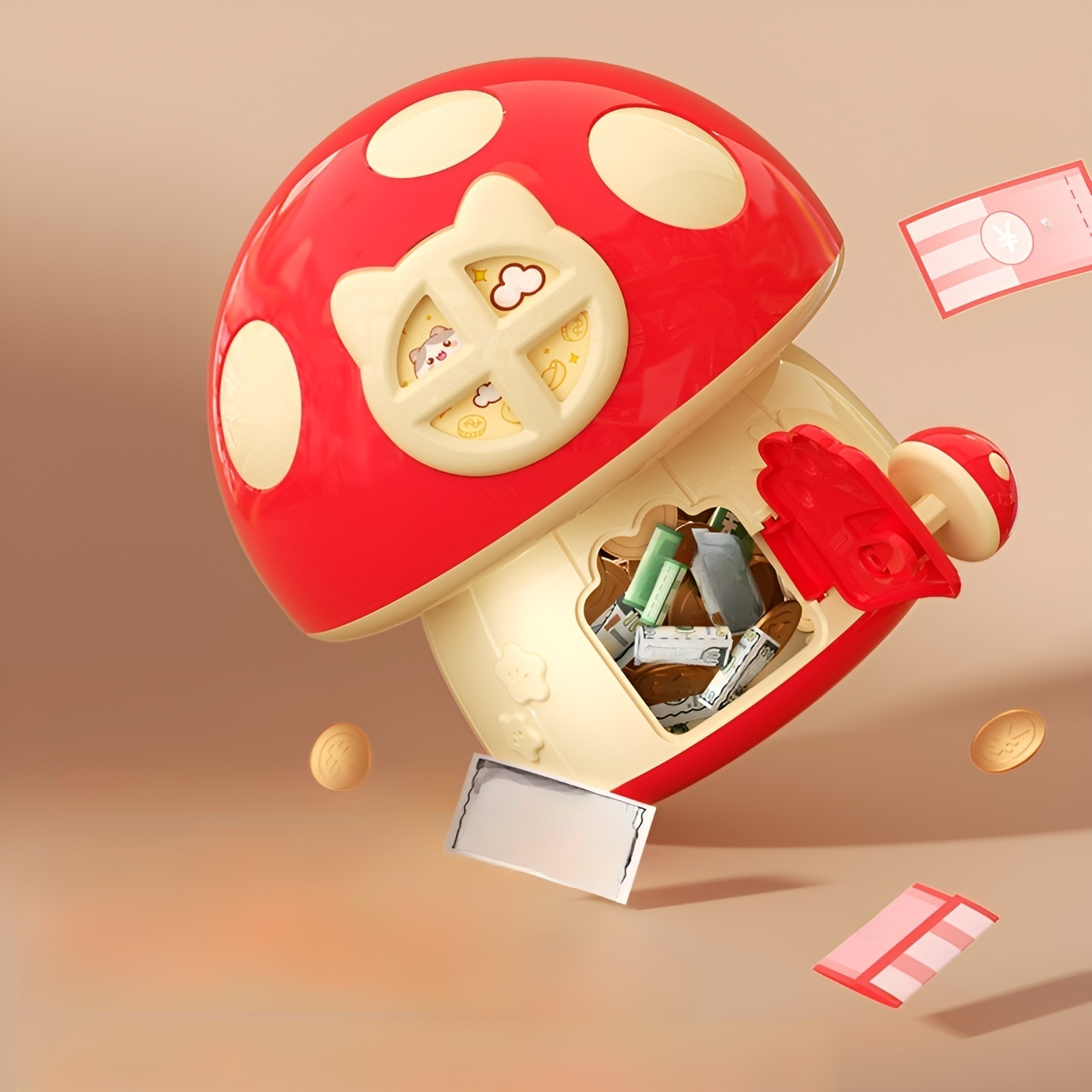 Children's Mushroom House Piggy Bank