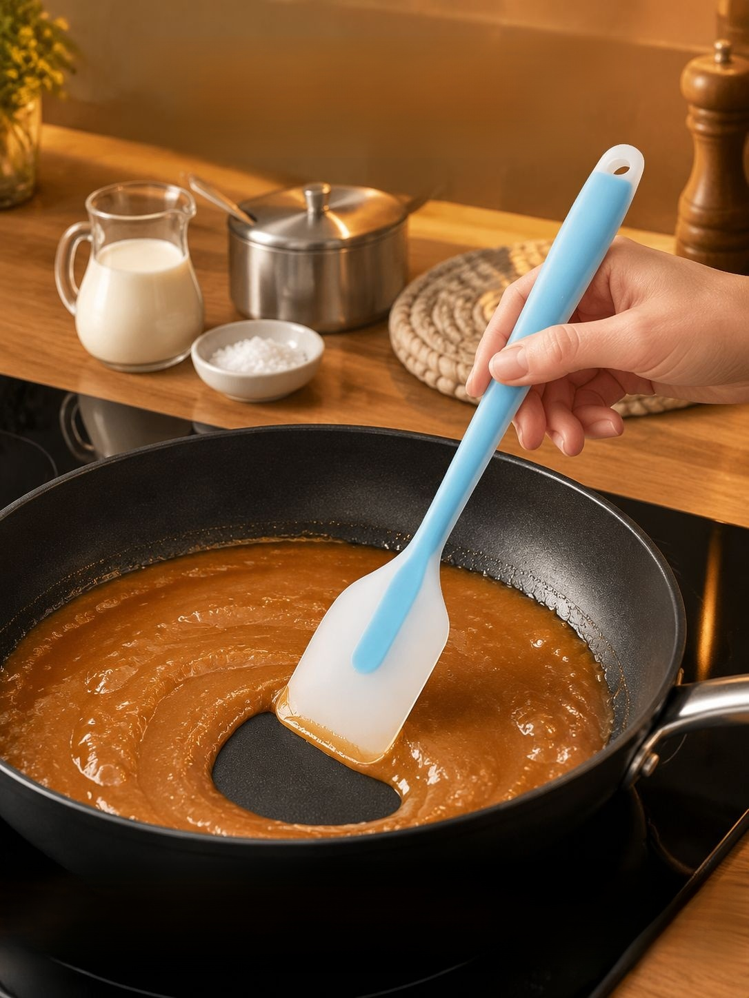 Hygienischer Teigschaber aus lebensmittelechtem Silikon