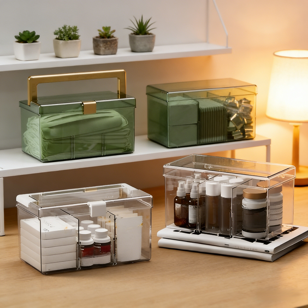 家用透明藥箱小型收納盒