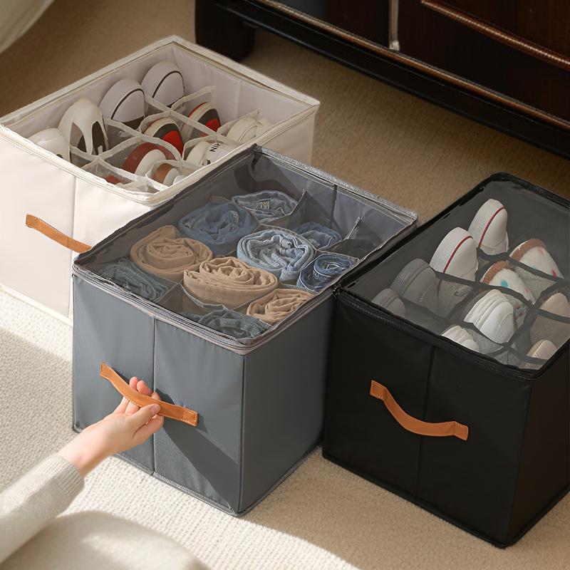 Caja organizadora de botas con separadores ajustables