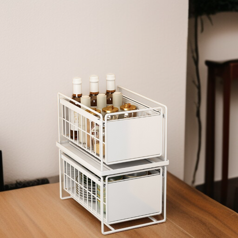 家庭用多機能収納ラック ディッシュレイヤードシェルフプルアウトキッチンシンク下棚 スパイスラック