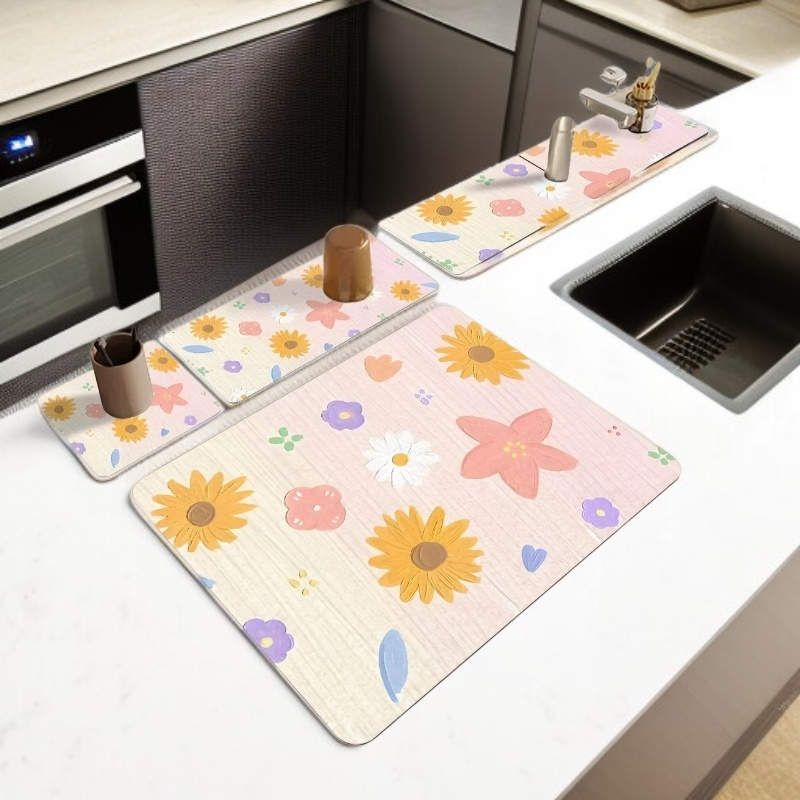 田園風檯面吸水墊