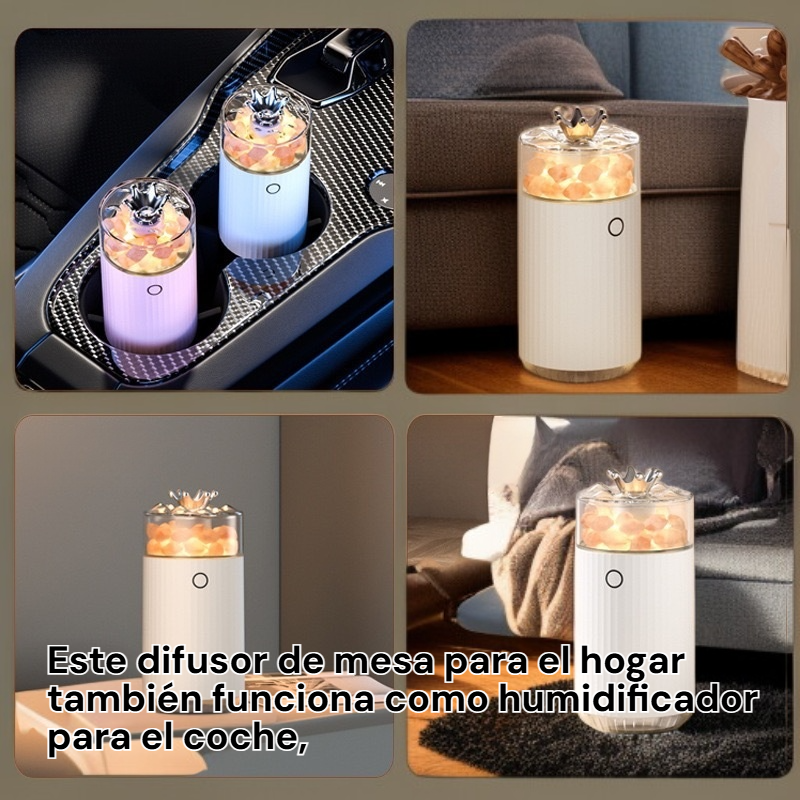 Difusor de mesa para el hogar y coche, humidificador ultrasilencioso