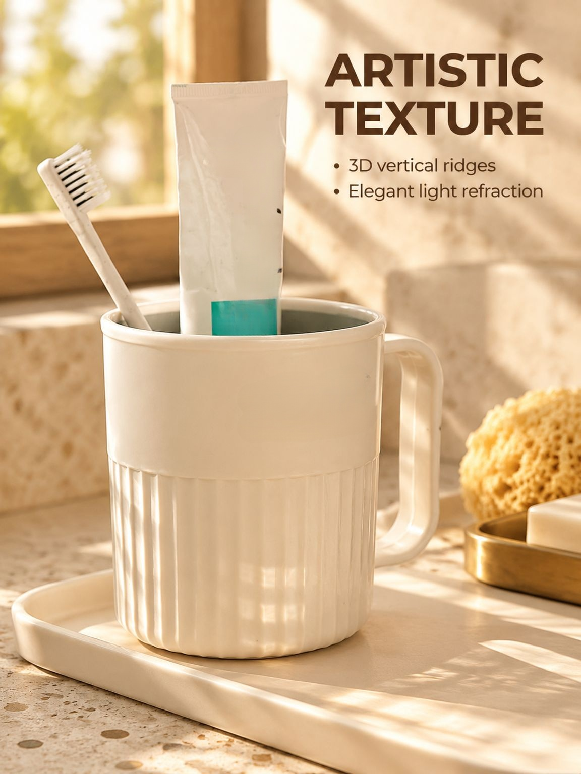 Modern toothbrush cup for neat bathroom storage