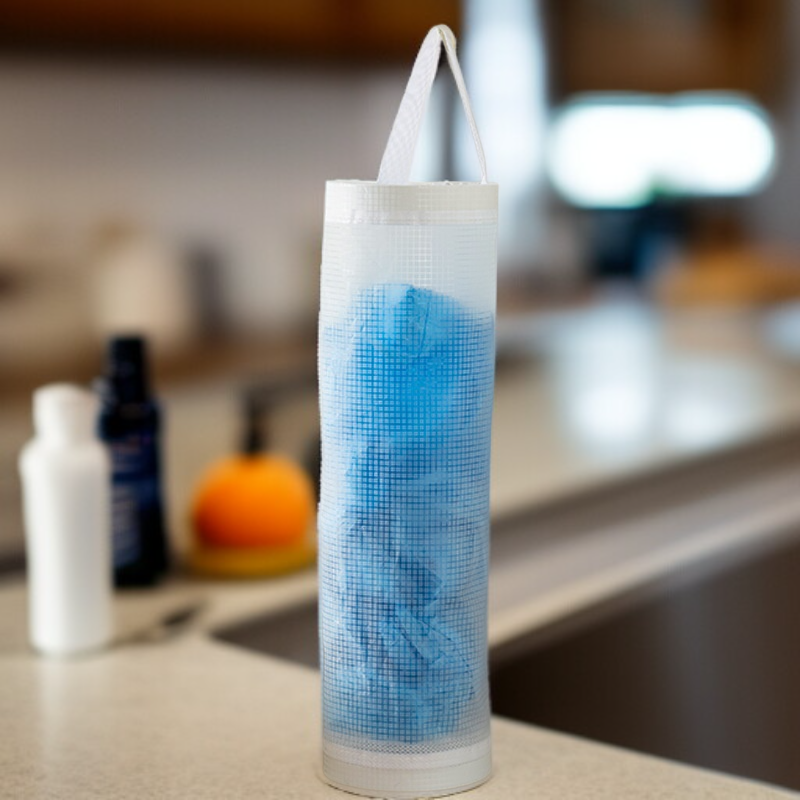 ที่เก็บถุงขยะติดผนังสำหรับห้องครัว ทรงกระบอก ถอดออกได้ แขวนได้ พลาสติก