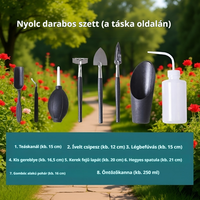 Pozsgás növényekhez kerti szerszám készlet és lapát