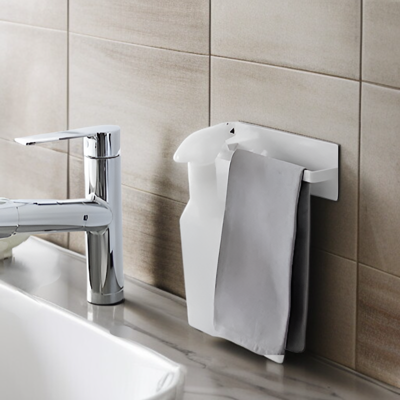 ตะกร้าเก็บรองเท้าและของใช้ในห้องน้ำ ติดผนังโดยไม่ต้องเจาะ เหมาะสำหรับบ้านและที่พัก