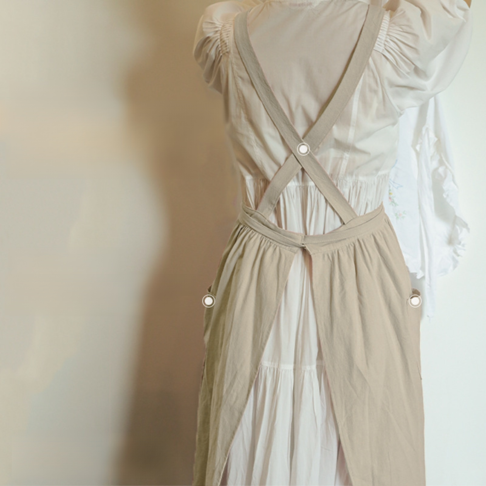 통기성이 뛰어난 주방용 면 에이프런