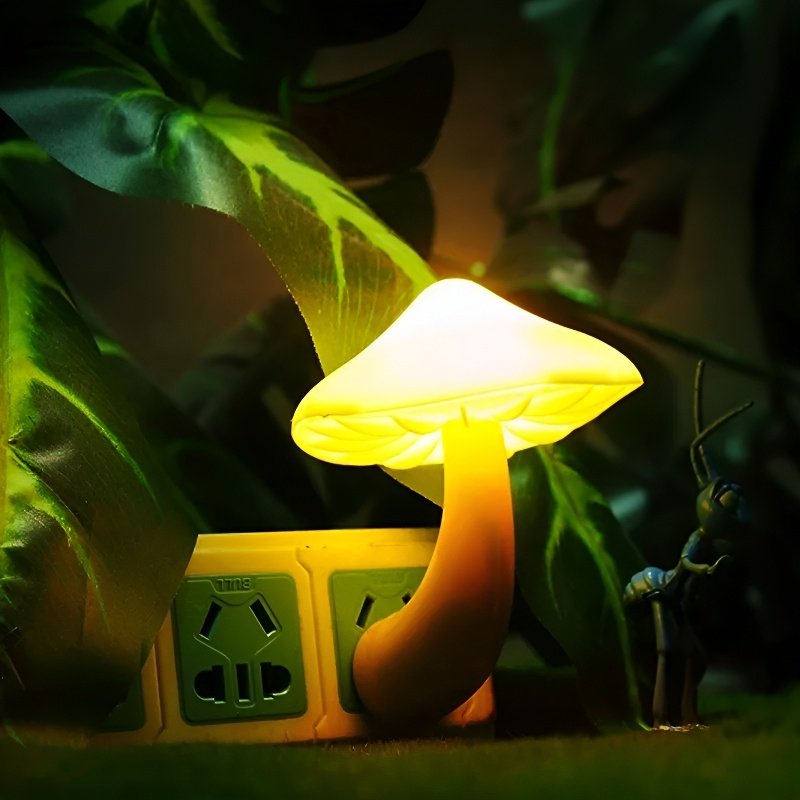 Luz nocturna LED con forma de seta