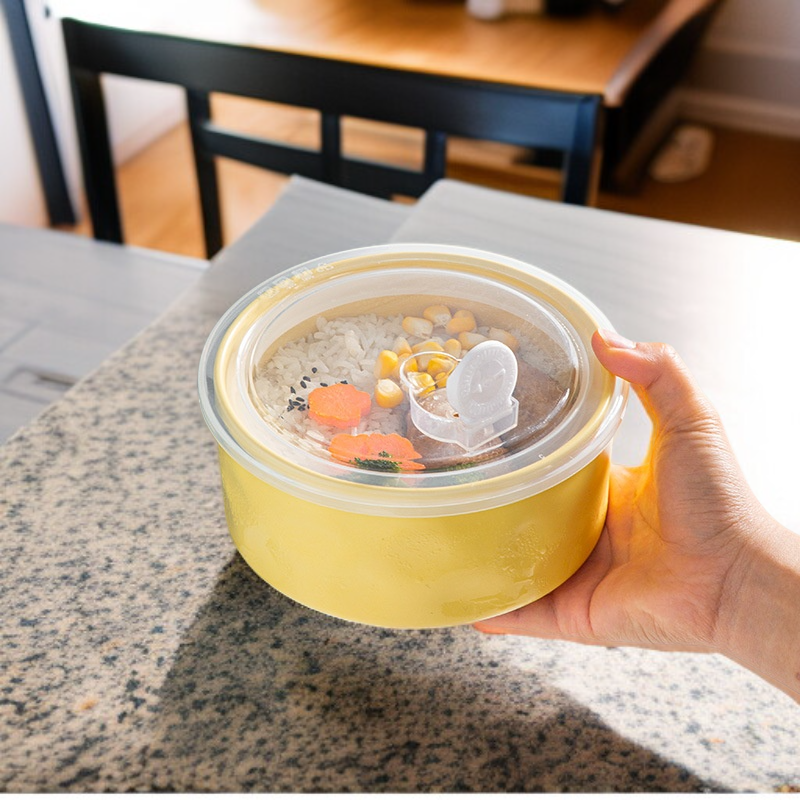 Recipiente de cerámica con tapa para almacenamiento