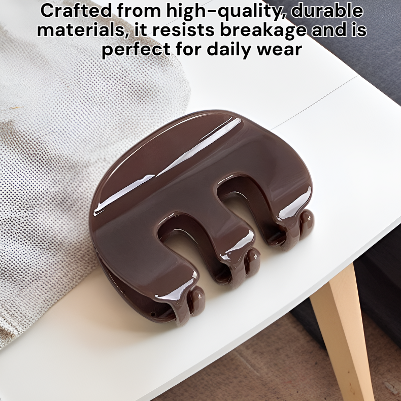 Women's Versatile Shark Hair Clip, Medium M-Shaped Pumpkin Claw