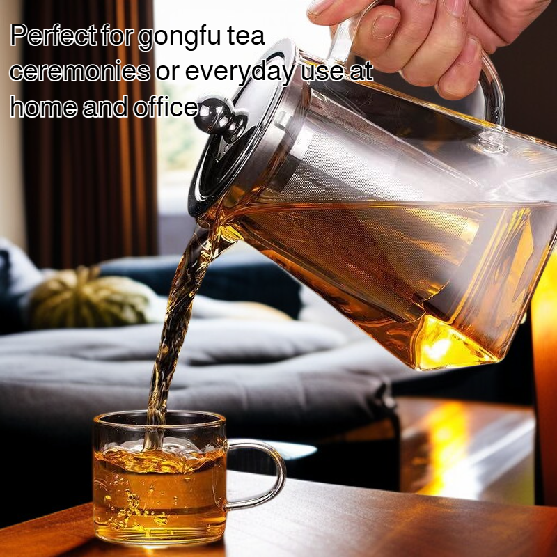 High temperature resistant glass teapot with infuser