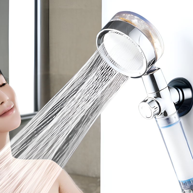 高圧節水シャワーヘッド、ホースと防水カバー付き