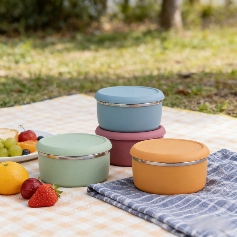 多功能便攜飯盒，適合戶外露營、野餐、微波加熱保溫，適用於學生和職場人士