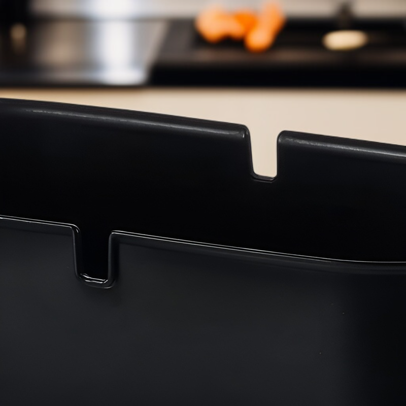 Papelera Slim de 10L con Tapa de un Toque, sin Necesidad de Perforar