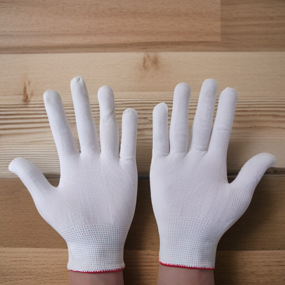 두꺼운 미끄럼방지 면사 나일론 안전장갑