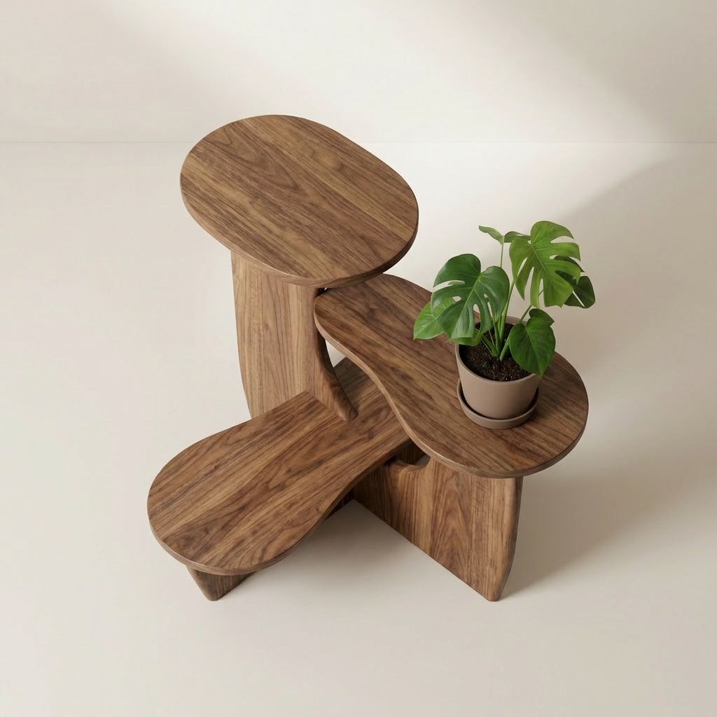 Natural wood decorative storage ornaments for shelves