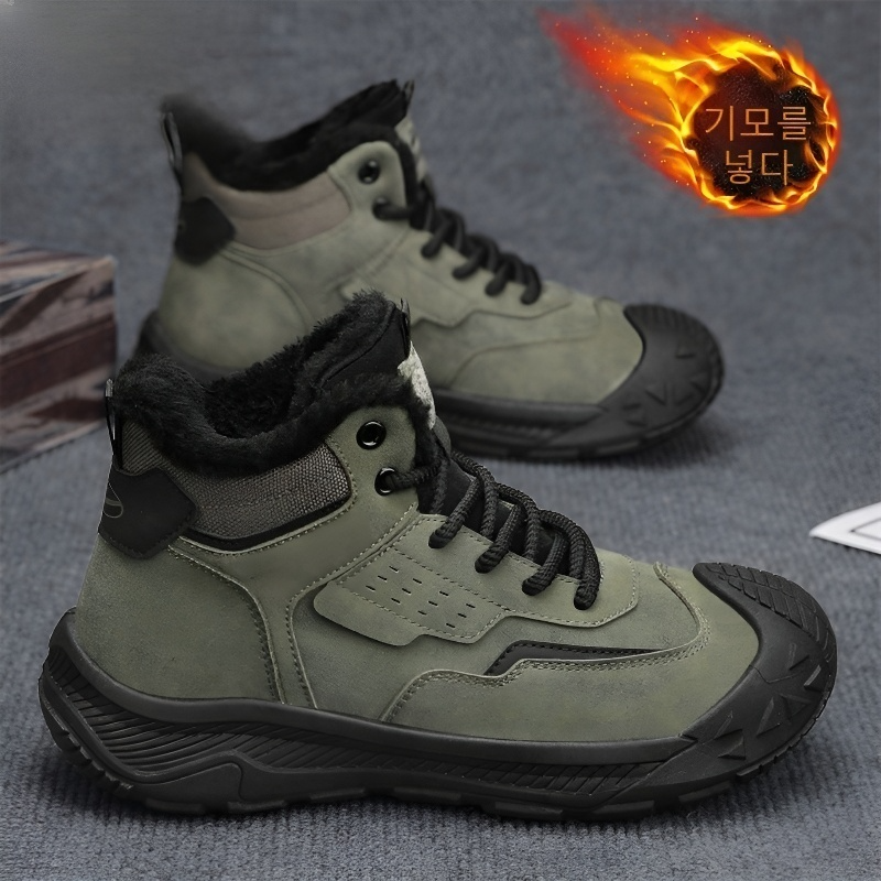 등산 아웃도어 워커 털부츠 미끄럼 방지 하이탑 카고화