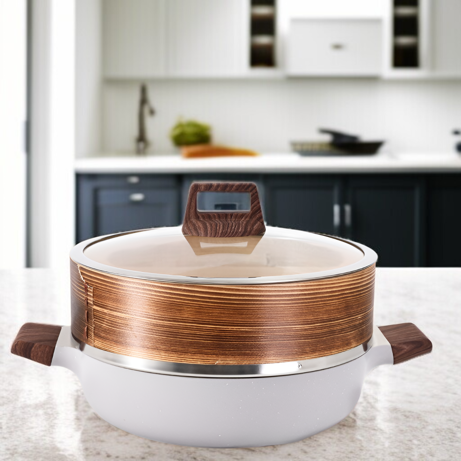 Multifunktionaler Haushalts-Dampfgarer mit Antihaft-Beschichtung