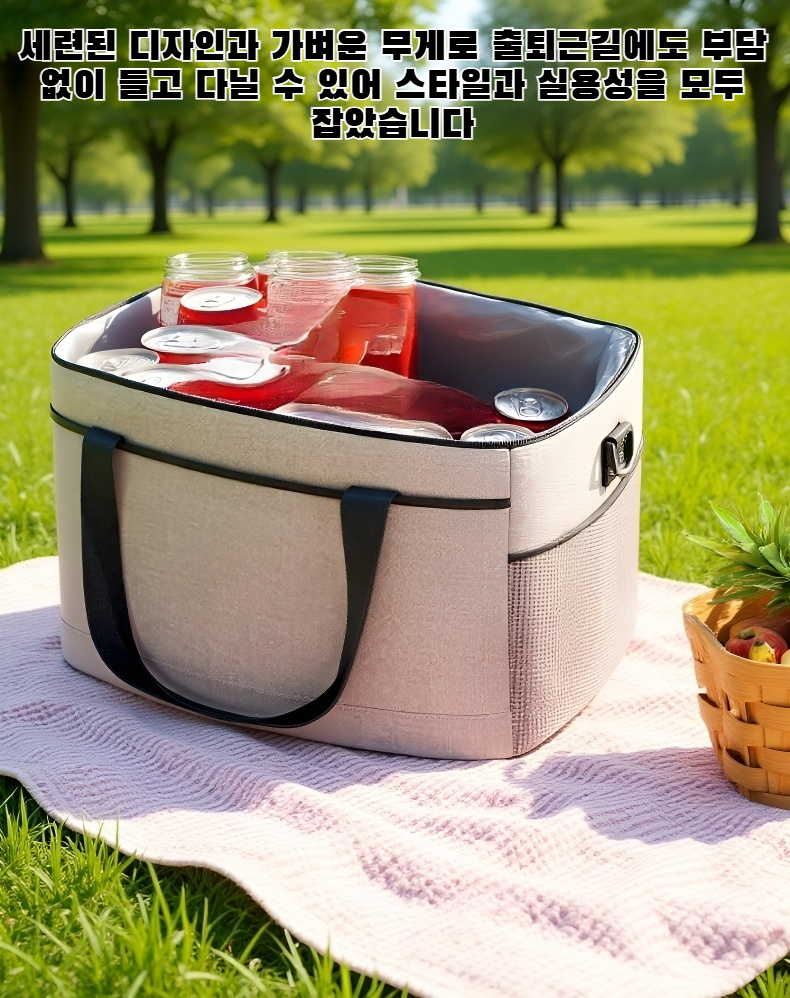 직장인 점심 도시락 가방 전체 이미지