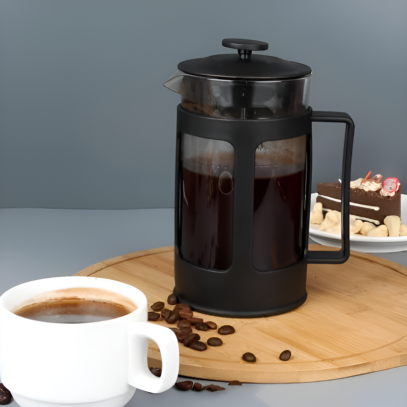 Heat resistant French press coffee pot