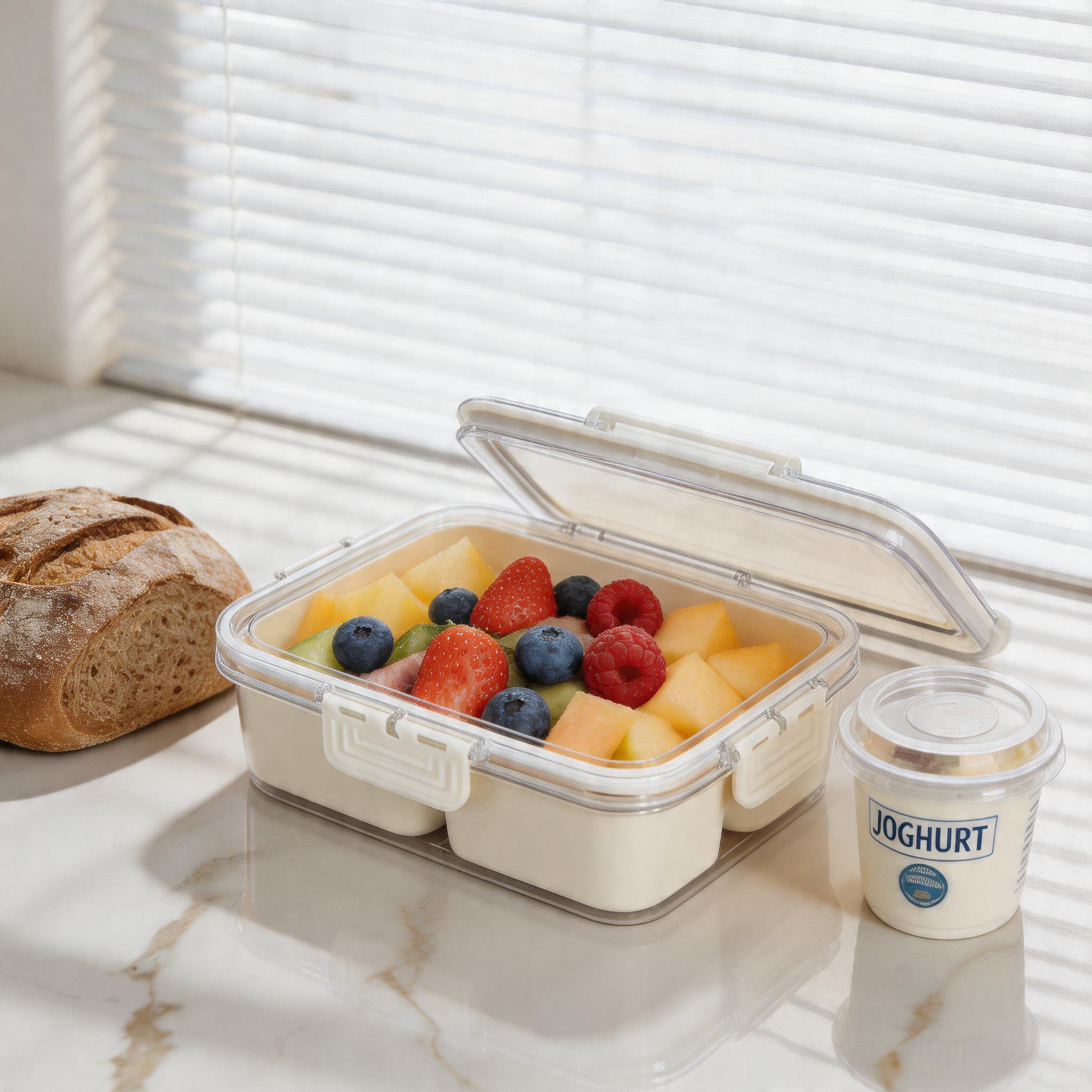 Versiegelte Frischhaltebox für Obstsalat, tragbare Lunchbox