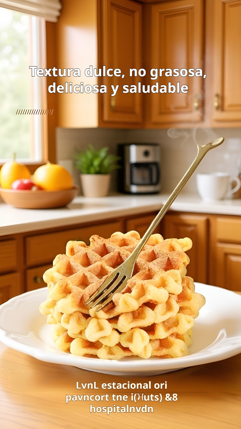 Pastel de gofre con mantequilla recién horneado
