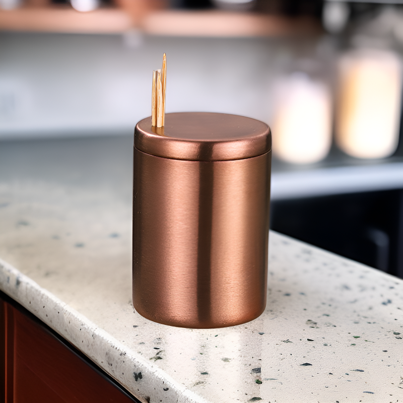 Stainless steel toothpick holder