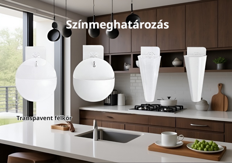 Dekoratív hidrokultúrás virágcserép falra szerelve