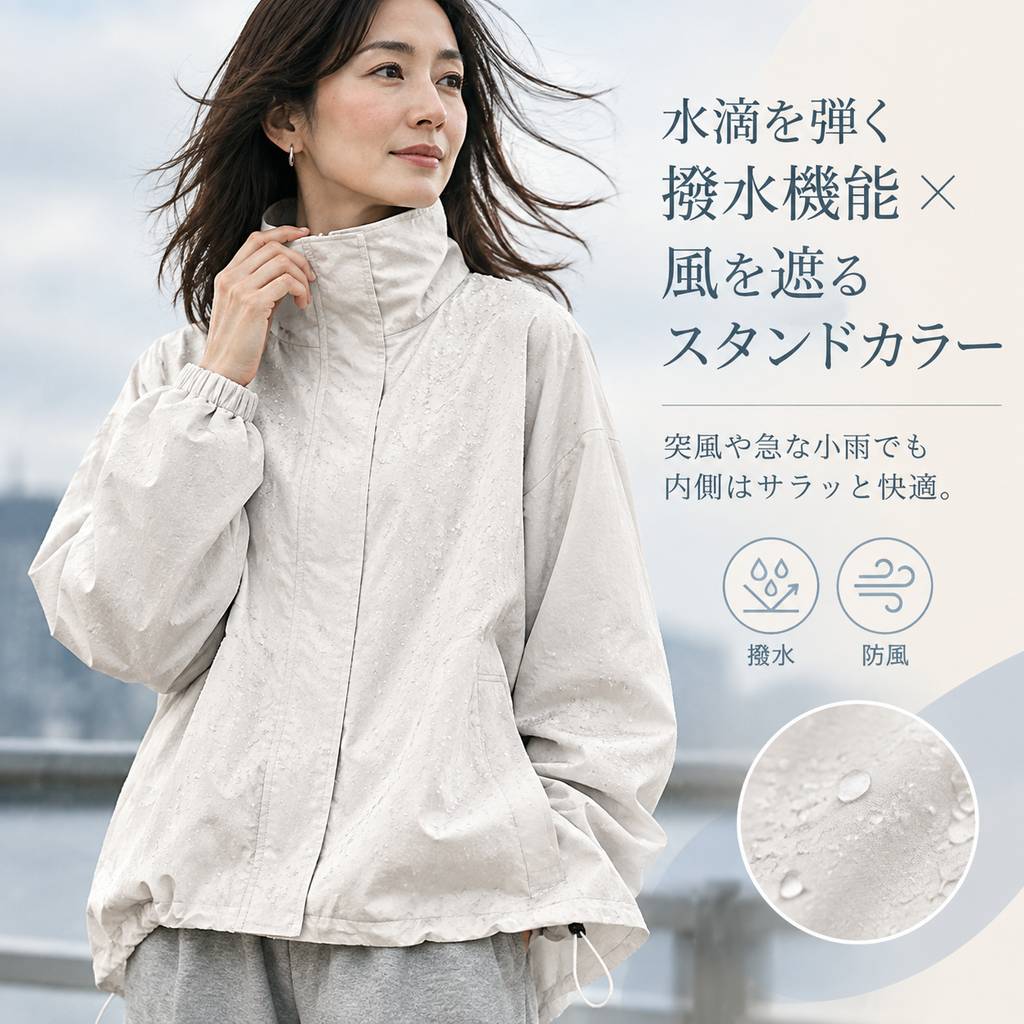 新作レディース春秋防風防水ゆったりジャケット