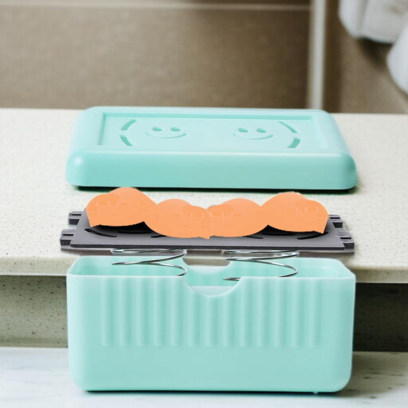 가정용 다용도 뚜껑 달린 롤러 손 비누 케이스 비누 케이스 거품 다물기 롤러 비누 케이스