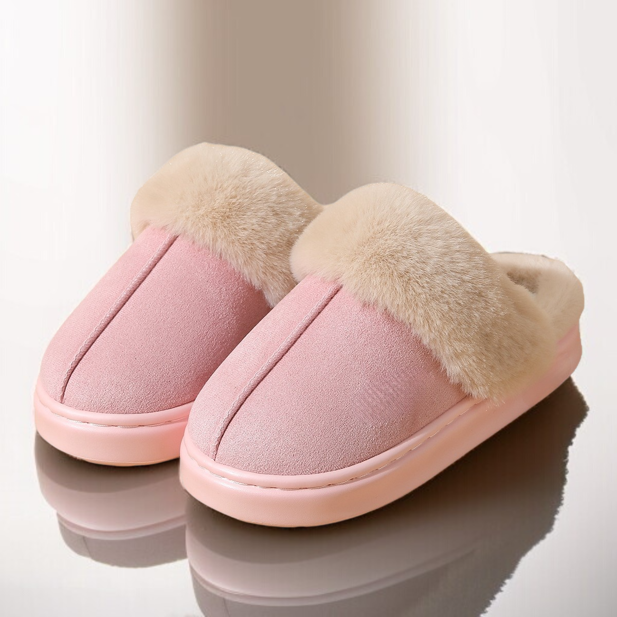 รองเท้าแตะผ้าฝ้ายหนาลื่นสบาย