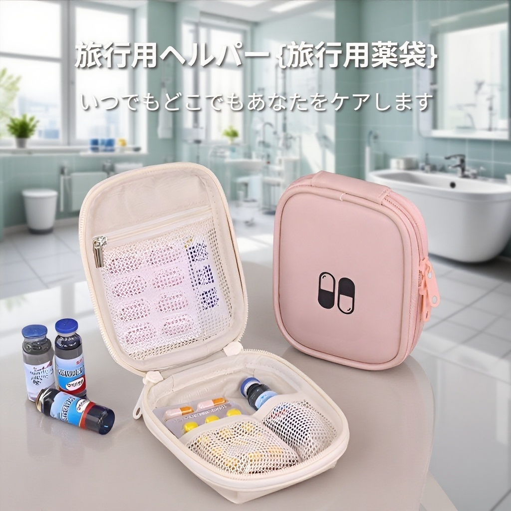 家族用アウトドア薬収納バッグの全体イメージ