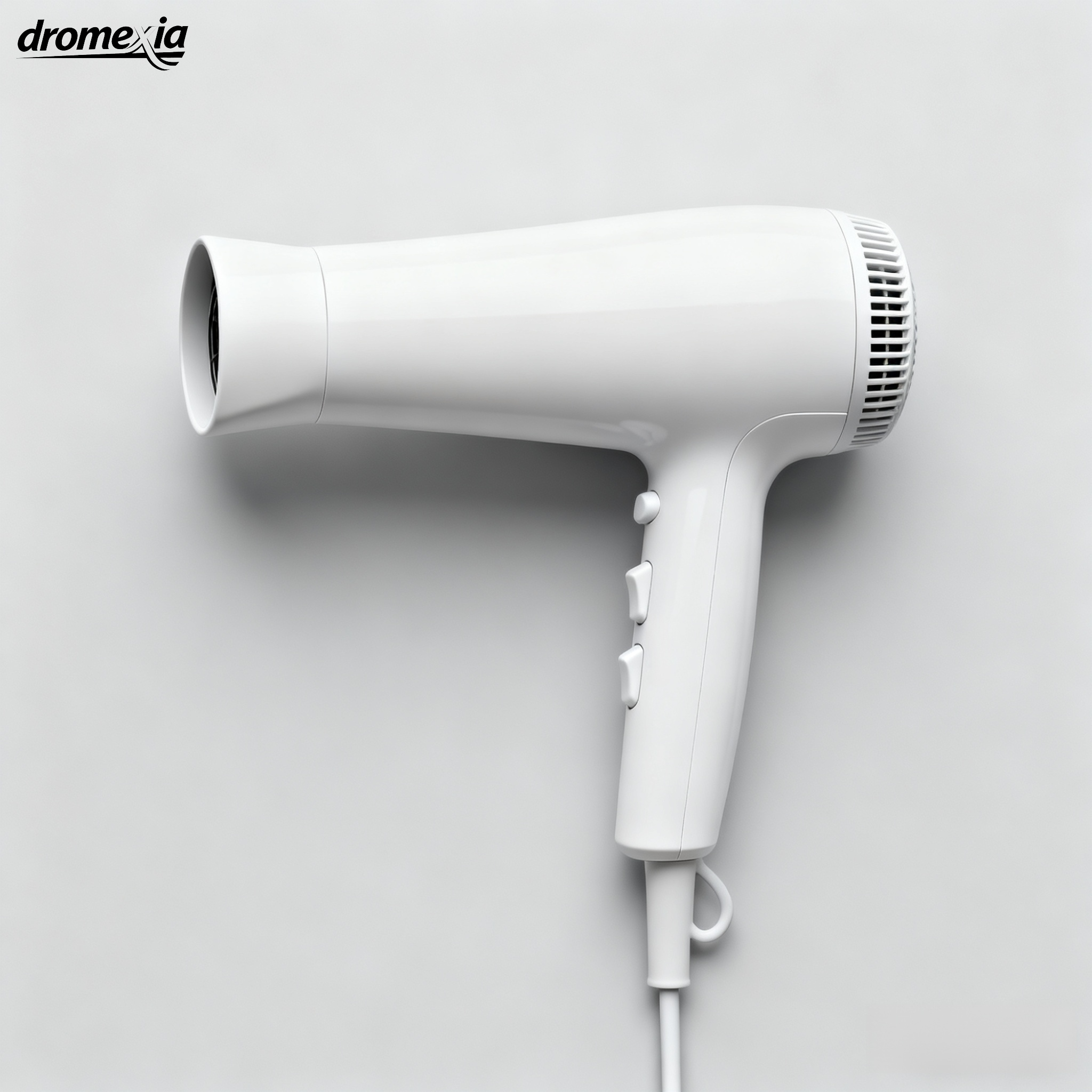 고속 바람으로 빠르게 머리를 말리는 장면