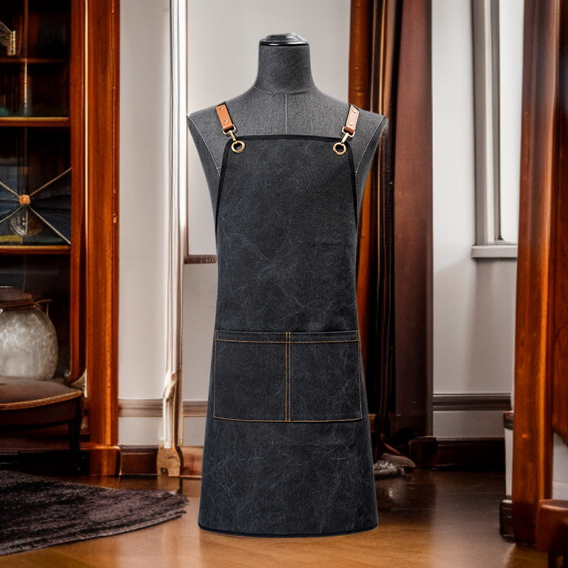 Double-strap sleeveless apron