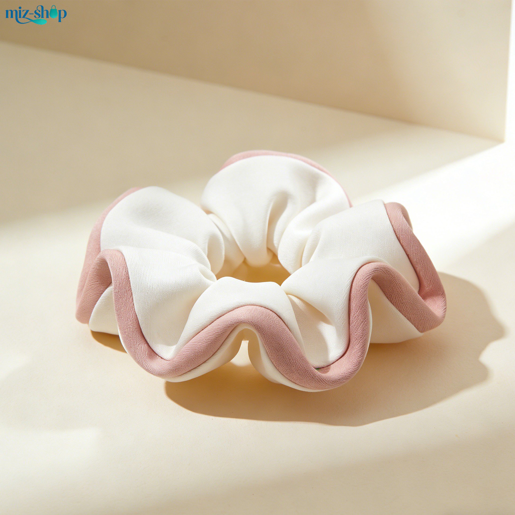 Set of 10 simple fabric hair ties in assorted colors