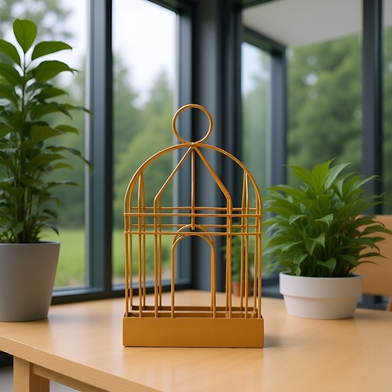 Nordic wrought iron birdcage mosquito coil holder
