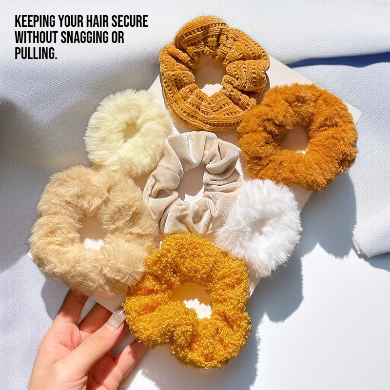 Autumn and Winter Plush Large Intestine Hair Ring