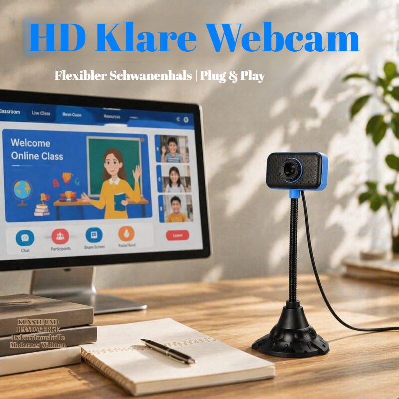 HD USB-Webcam, geeignet für Online-Kurse, Live-Streaming und Meetings