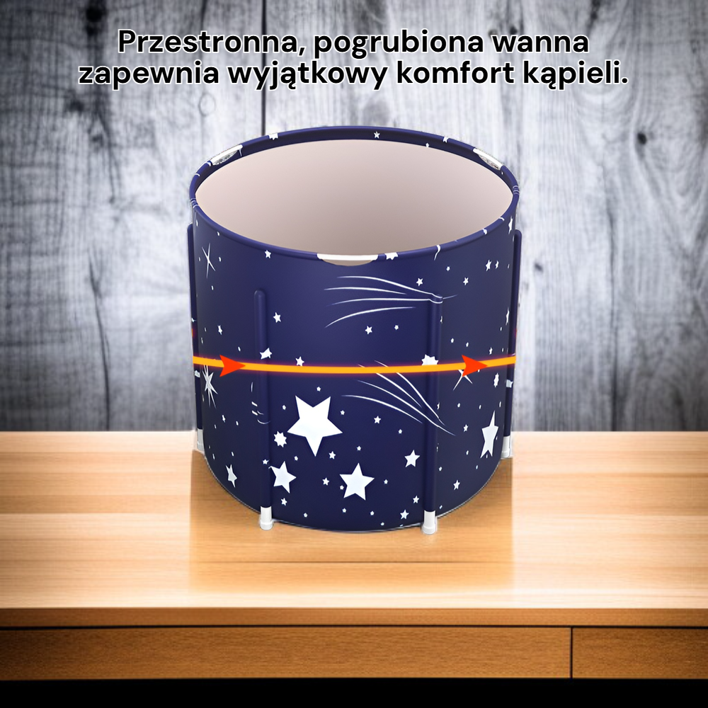 Duża, pogrubiona wanna kąpielowa