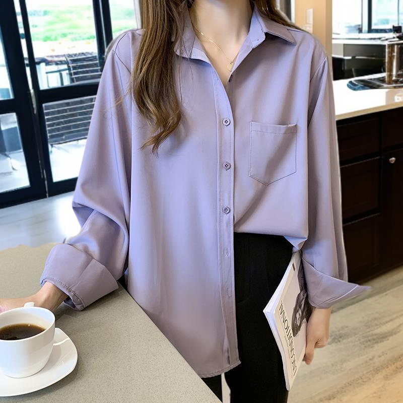 シャツ レディース タロパープル シフォン 長袖 ヴィンテージ トップス ブラウス レディース タロパープル 長袖 シャツ