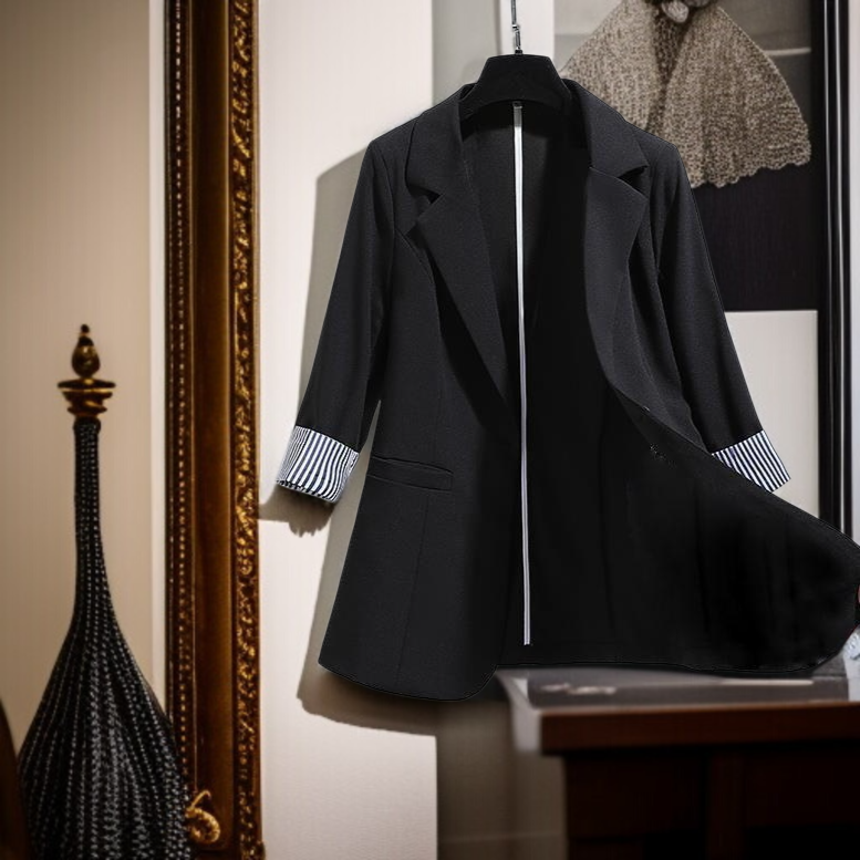 여성 봄 슬림 스몰 정장 코트 차르차르핏 7부 소매 스몰 정장 상의