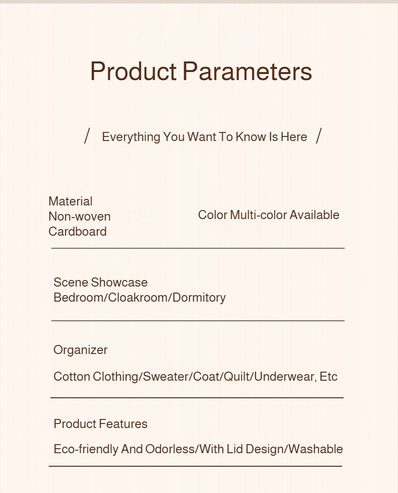 Spacious clothes and quilt organizer box