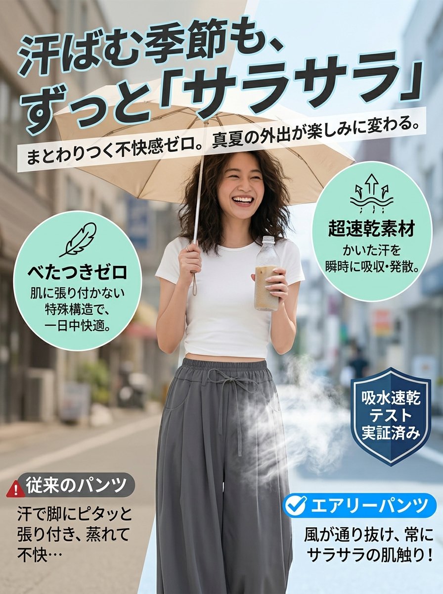 【極薄×吸汗速乾】大人のきれいめカジュアルカーゴパンツ