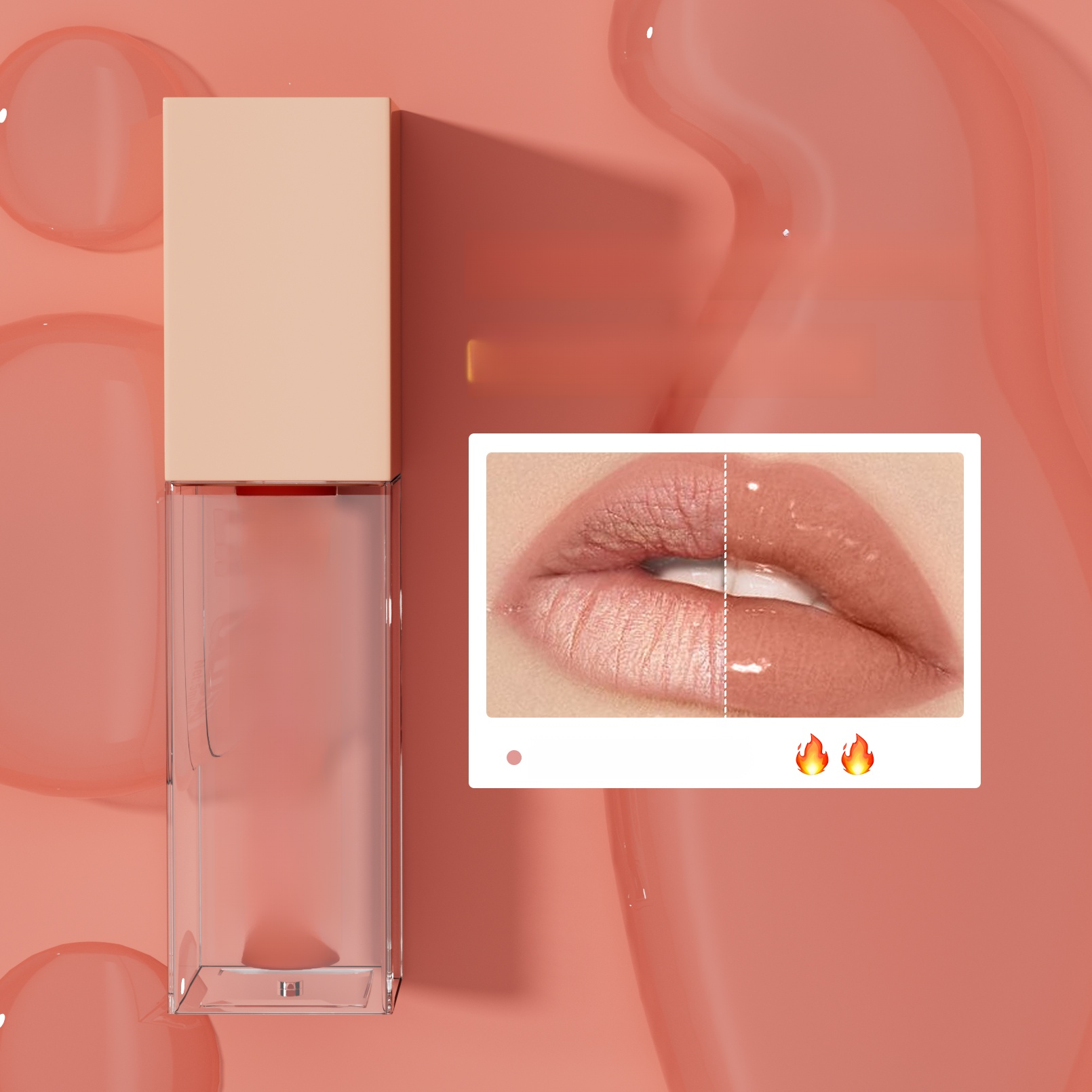 Brillo de labios líquido a prueba de agua con color